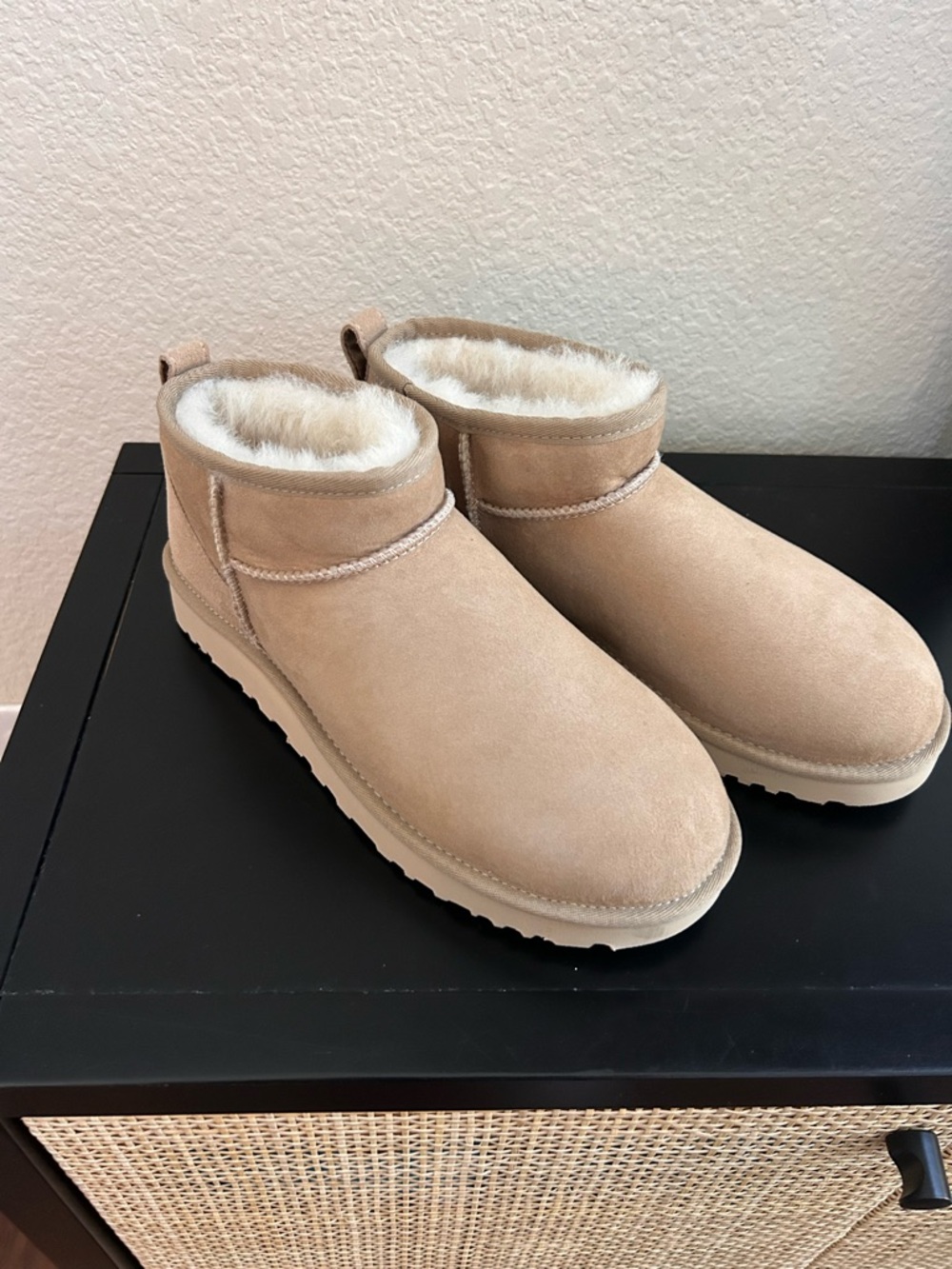 New Ugg Ultra Mini Boots Sand - Picture 2 of 5